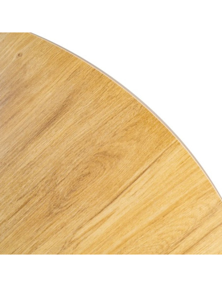Table à manger ronde effet bois – 120 cm
