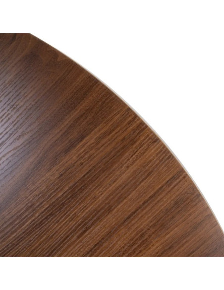 Table à manger ronde effet bois – 120 cm