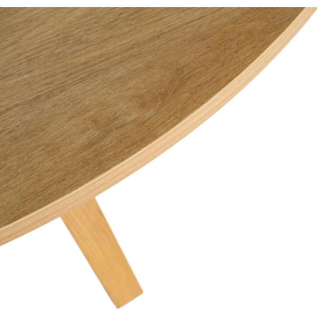 Table à manger ronde effet bois – 120 cm