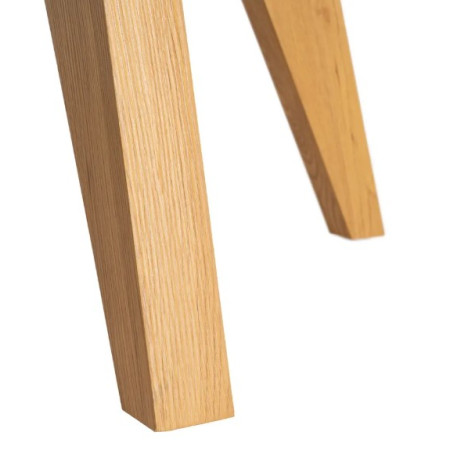 Table à manger ronde effet bois – 120 cm