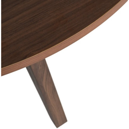 Table à manger ronde effet bois – 120 cm