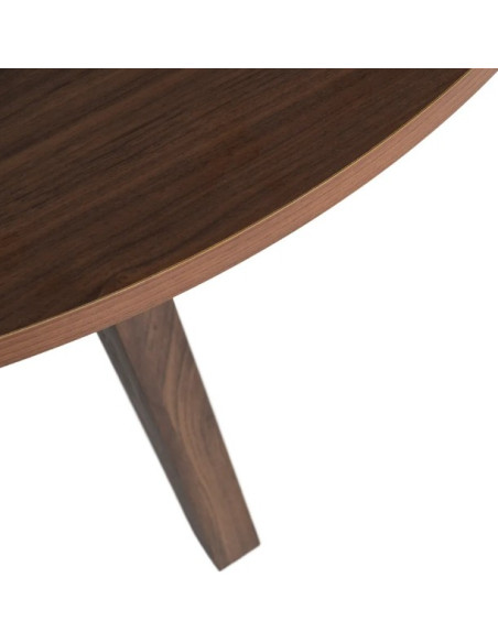 Table à manger ronde effet bois – 120 cm
