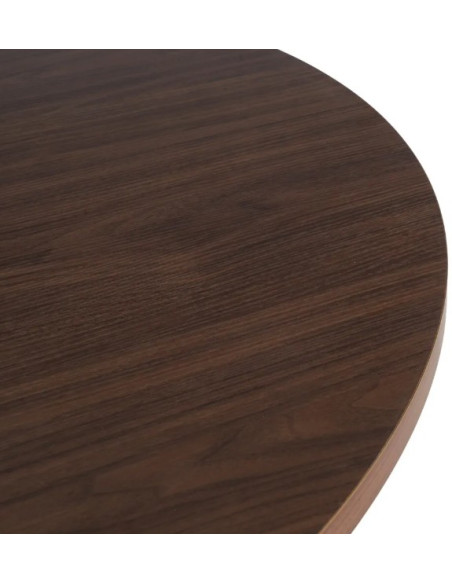 Table à manger ronde effet bois – 120 cm