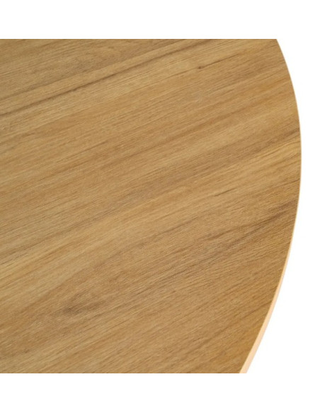 Table à manger ronde effet bois – 120 cm