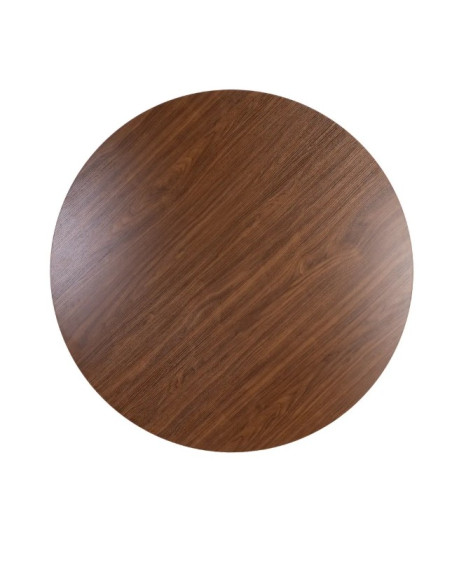 Table à manger ronde effet bois – 120 cm