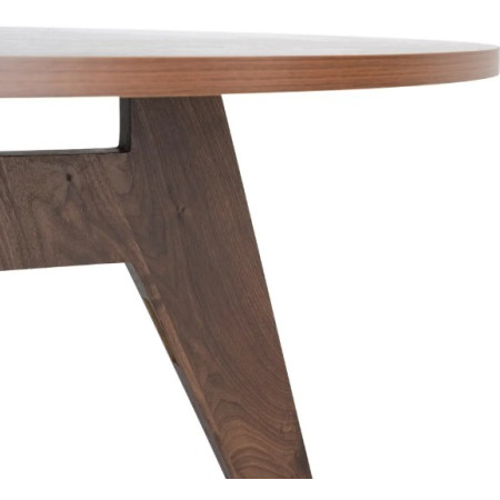 Table à manger ronde effet bois – 120 cm