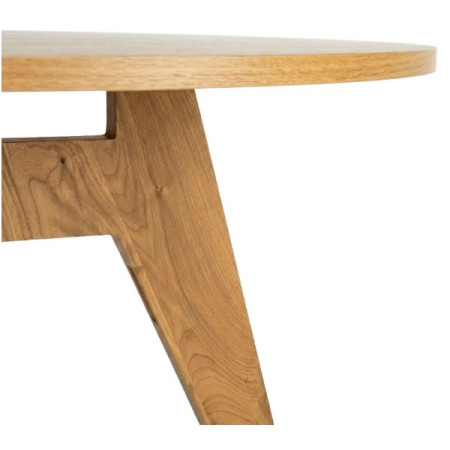Table à manger ronde effet bois – 120 cm