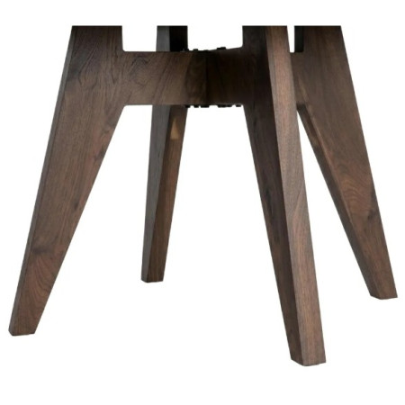 Table à manger ronde effet bois – 120 cm