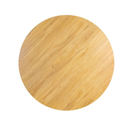 Table à manger ronde effet bois – 120 cm
