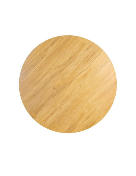 Table à manger ronde effet bois – 120 cm