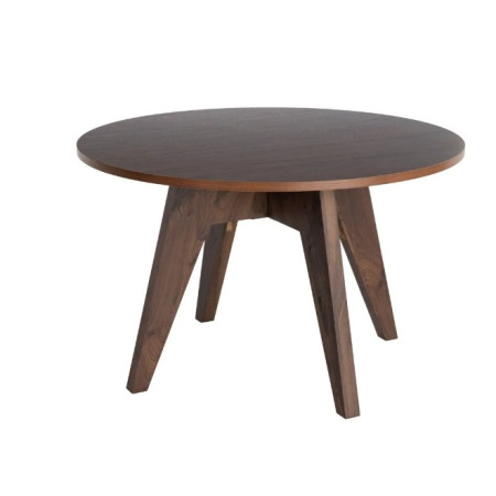 Table à manger ronde effet bois – 120 cm