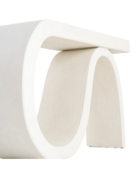 Console design blanche aux formes organiques 115 cm