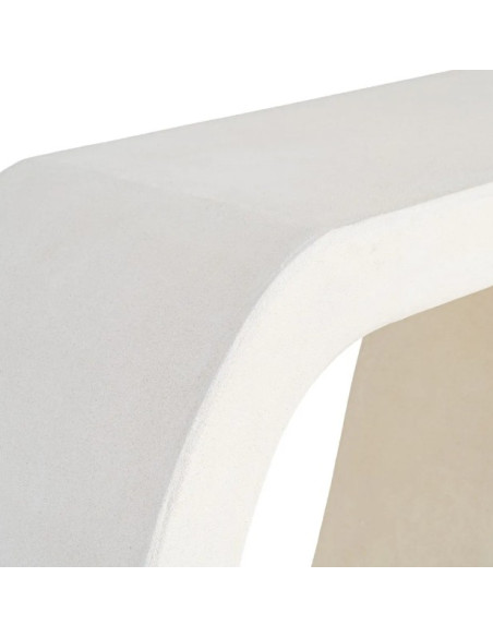 Console design blanche aux formes organiques 115 cm