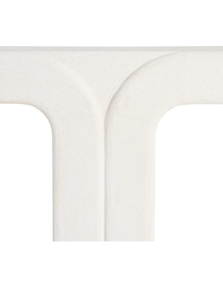 Console design blanche aux formes arrondies – 120 cm