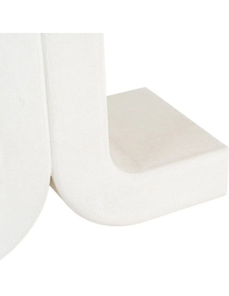 Console design blanche aux formes arrondies – 120 cm