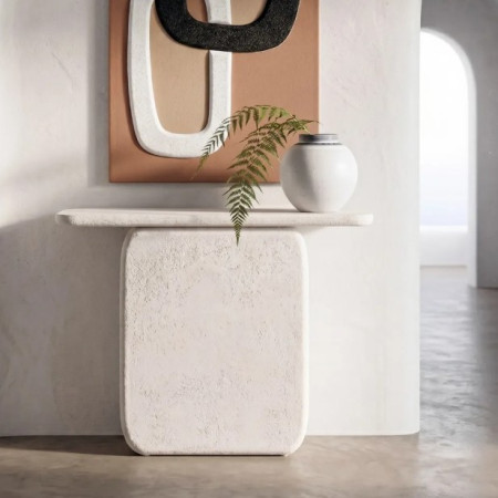 Console design blanche moderne – 100 cm