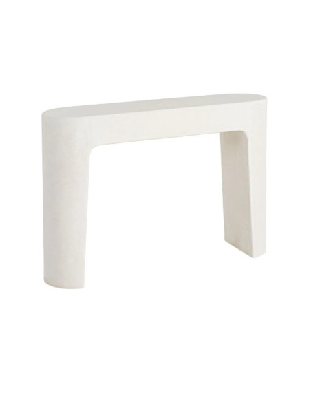 Console design blanche aux formes arrondies – 120 cm
