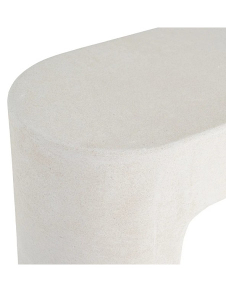 Console design blanche aux formes arrondies – 120 cm