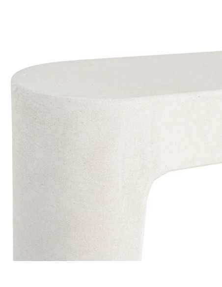 Console design blanche aux formes arrondies – 120 cm