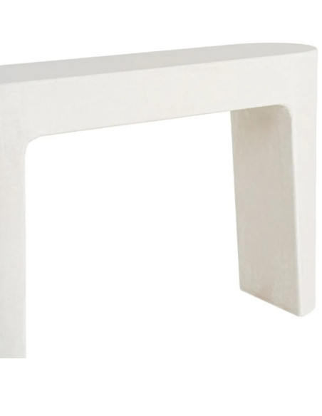 Console design blanche aux formes arrondies – 120 cm