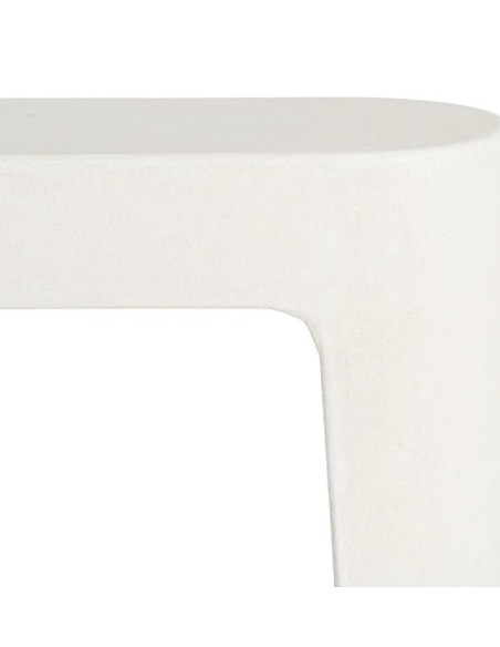 Console design blanche aux formes arrondies – 120 cm