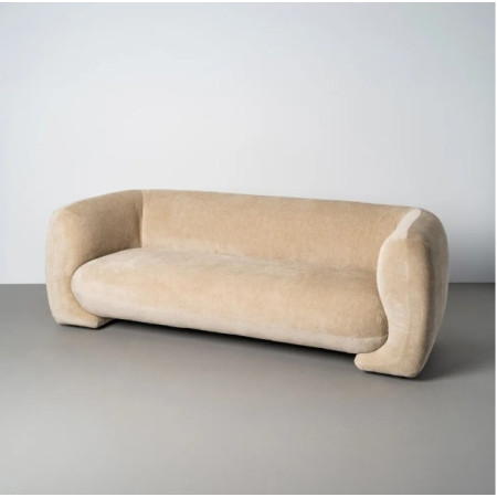 Canapé arrondi 3 places en tissu –...