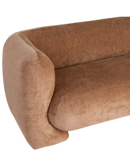 Canapé arrondi 3 places en tissu – 226 cm