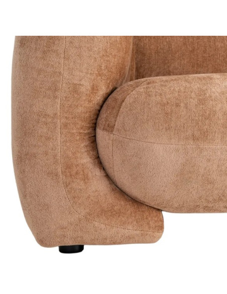 Canapé arrondi 3 places en tissu – 226 cm