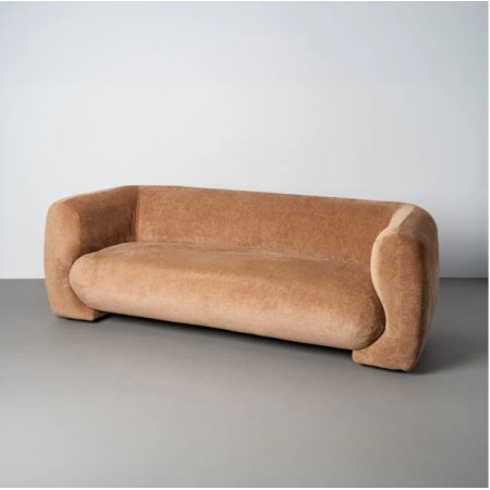 Canapé arrondi 3 places en tissu –...