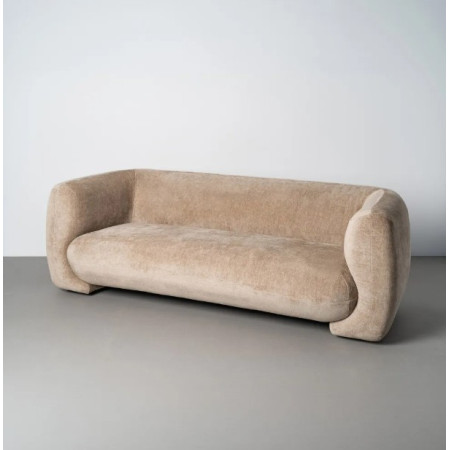 Canapé arrondi 3 places en tissu –...