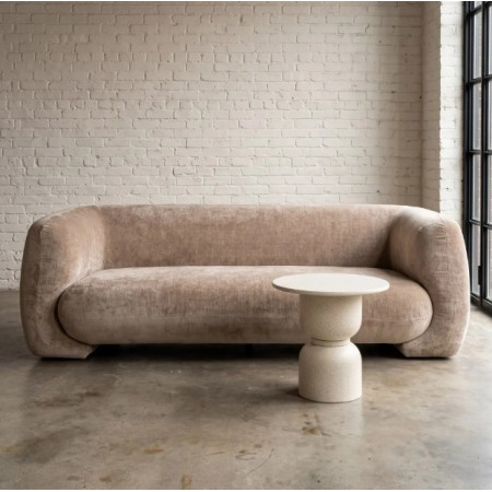 Canapé arrondi 3 places en tissu –...