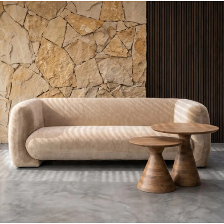 Canapé arrondi 3 places en tissu –...