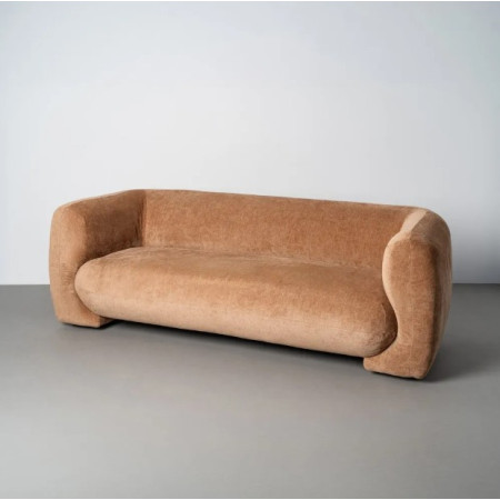 Canapé arrondi 3 places en tissu –...