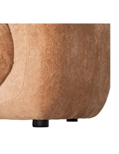 Canapé arrondi 3 places en tissu – 226 cm