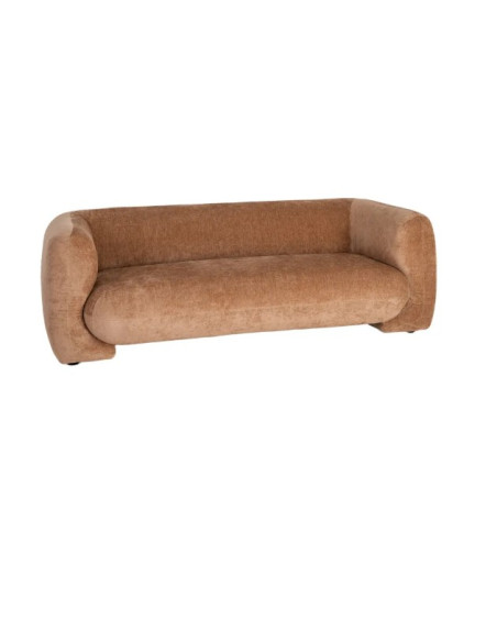 Canapé arrondi 3 places en tissu – 226 cm