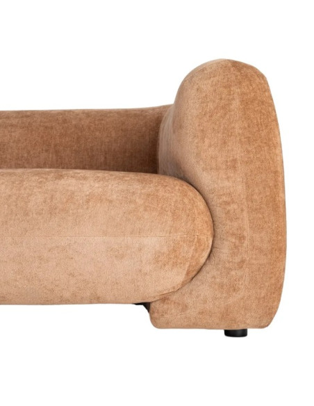 Canapé arrondi 3 places en tissu – 226 cm
