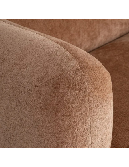 Canapé arrondi 3 places en tissu – 226 cm