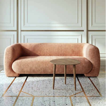 Canapé arrondi 3 places en tissu –...