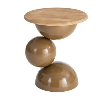 Bout de canapé design en bois et...