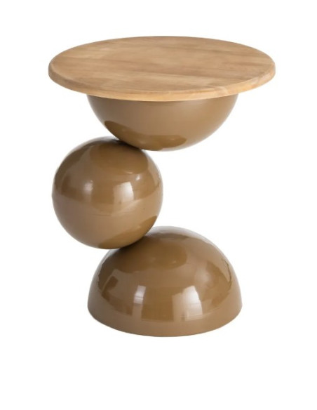Bout de canapé design en bois et métal – 2 coloris