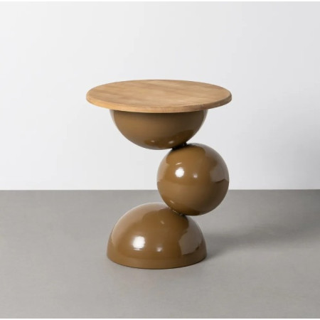 Bout de canapé design en bois et...