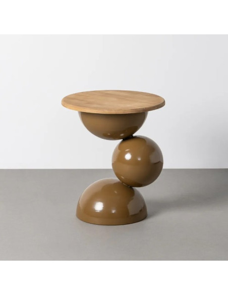 Bout de canapé design en bois et métal – 2 coloris