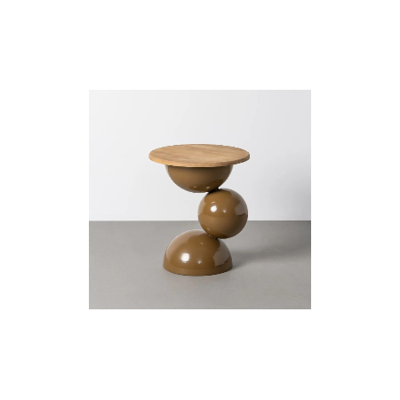 Bout de canapé design en bois et...