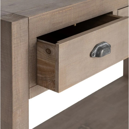 Console en bois naturel 3 tiroirs...