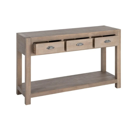 Console en bois naturel 3 tiroirs...