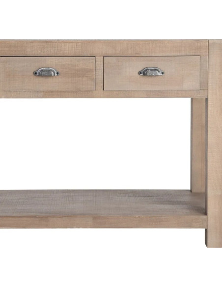 Console en bois naturel 3 tiroirs COTTAGE – 135 cm