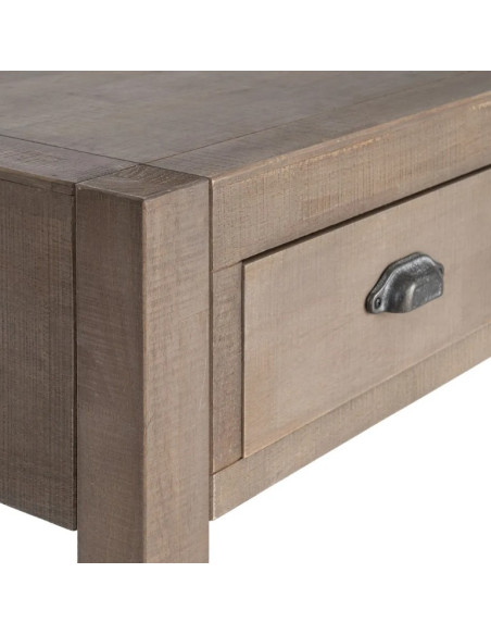 Console en bois naturel 3 tiroirs COTTAGE – 135 cm