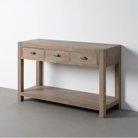 Console en bois naturel 3 tiroirs...
