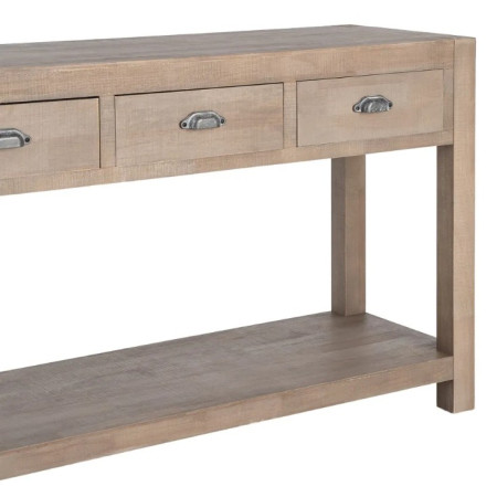 Console en bois naturel 3 tiroirs...