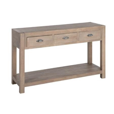 Console en bois naturel 3 tiroirs...